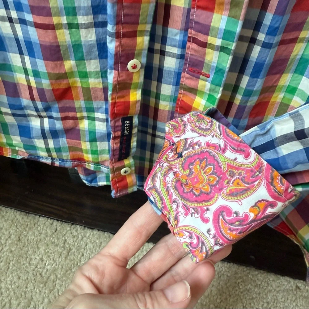 Benson - Cobb Studios Multicolor Plaid Button Down Shirt - Picture 3 of 3